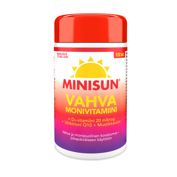 Minisun monivitamiini Vahva 120 tabl kuva 4
