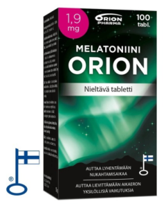 Melatoniini Orion 1,9 mg nieltävä 100 tabl
