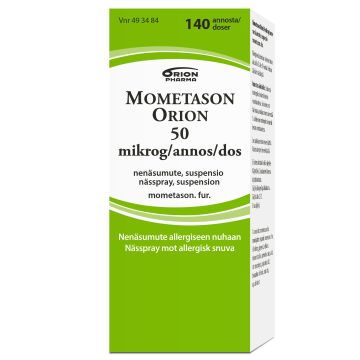 MOMETASON ORION nenäsumute, suspensio 50 mikrog/annos 140 annosta