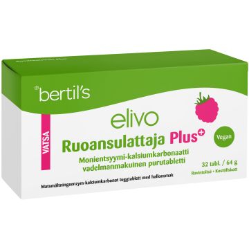 bertils Ruuansulattaja plus vadelma 32 purutablettia