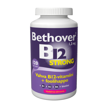 Bethover Vahva B12 Vadelma-Sitruuna 120 tabl