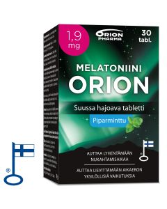 Melatoniini Orion 1,9 mg piparminttu suussa hajoava tabletti 30 tabl