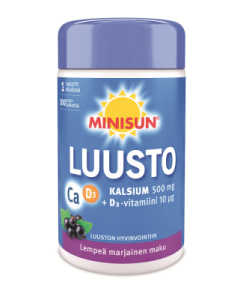 Minisun Kalsium 500 mg + D-vitamiini 10 mikrog 100 purutabl
