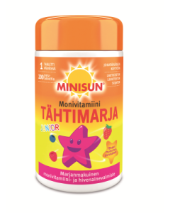 Minisun Monivitamiini Tähtimarja jr. 200 PURUTABL
