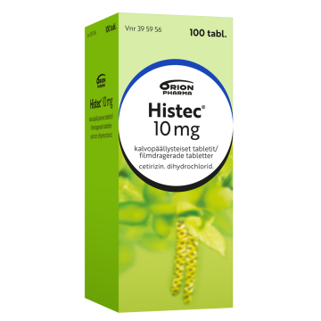 HISTEC tabletti, kalvopäällysteinen 10 mg 100 fol