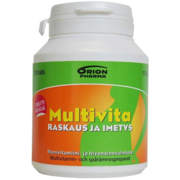 Multivita Raskaus ja imetys monivitamiini 120 tabl