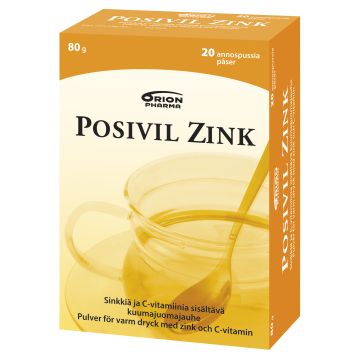POSIVIL ZINK kuumajuomajauhe 20 annospussia