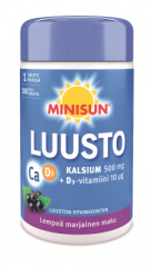 Minisun Luusto Kalsium 500 mg + D-vit. 10 mikrog 100 tabl